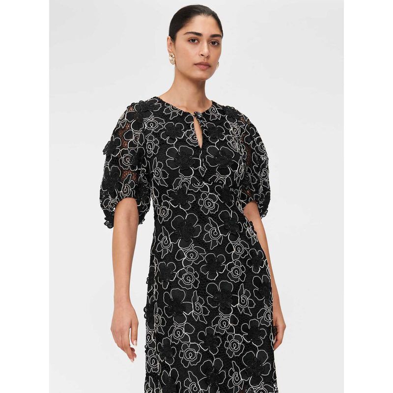 Veronika Maine Contrast Corded Lace Dress image number 3